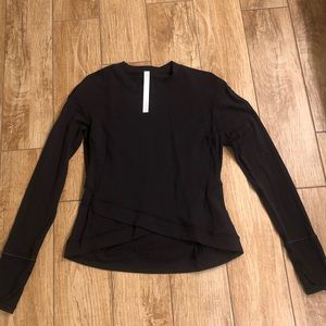 Lululemon Black Criss Cross Sweatshirt Top Medium